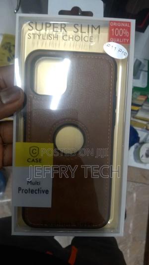 Case for Apple iPhone 11 Pro With Logo View ,Leather Brown - thumbnail 2