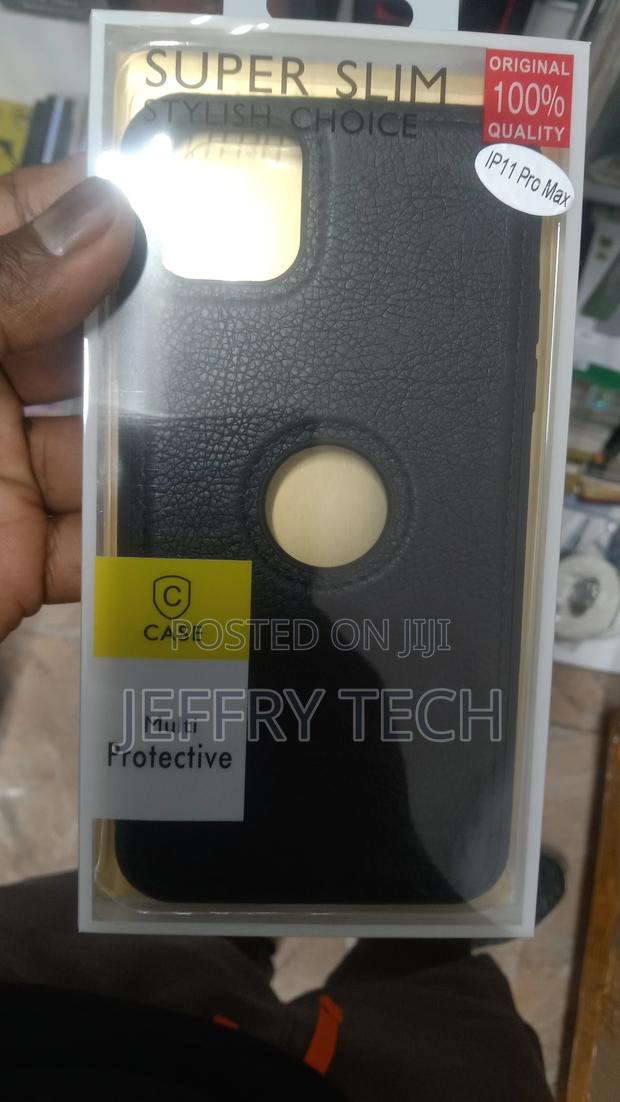 iPhone 11 Pro Max Leather Back Case Cover | Flexible Slim B - main view