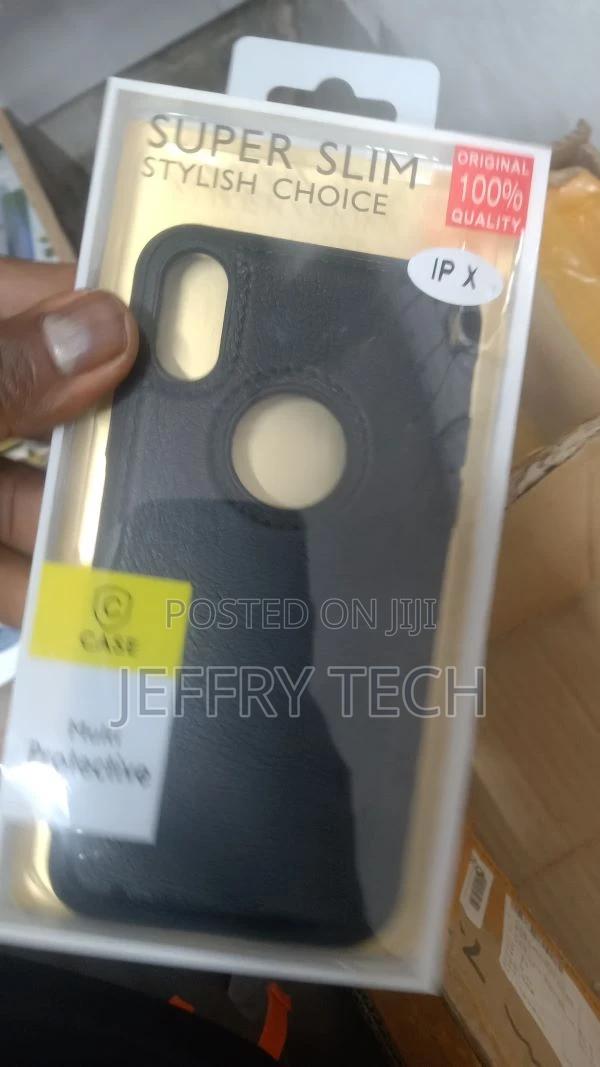 Leather Flexible Back Cover Case Designed for iPhone X/Xs (B - main view