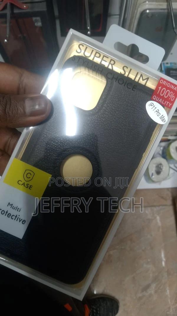 Leather iPhone 11 Pro Max Back Cover Full Camera Protectio - thumbnail 2