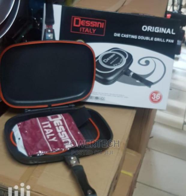 Dessini 36cm Double Sided Grill Non-Stick Pan - Black. - main view