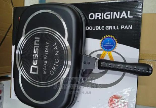 Dessini 36cm Double Sided Grill Non-Stick Pan, - Black - main view
