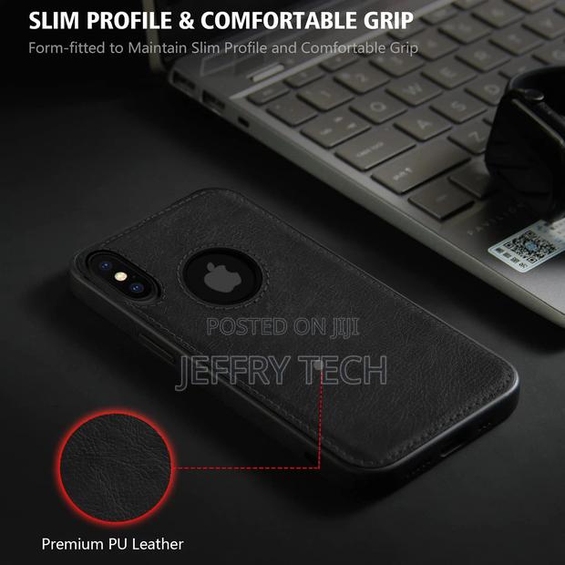 Flexible Pu Leather Case for Apple iPhone X/Xs (Black) - thumbnail 2