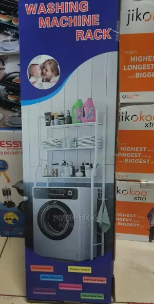 3 Layer Over the Washing Machine Storage Rack Organizer.