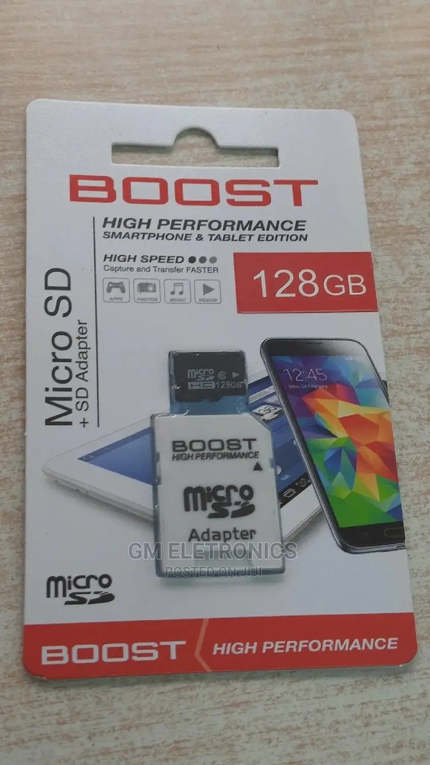 NEW 128GB Memory Card With Adapter.