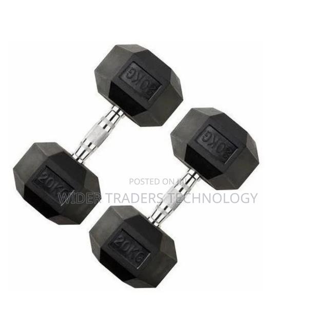 Hexagon Quality 20kg Dumbbells - thumbnail 2