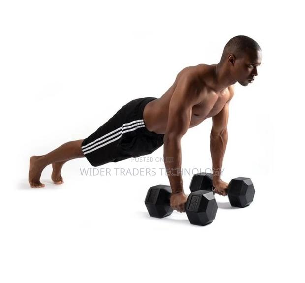 Hexagonal Dumbells 30kg Pair - main view