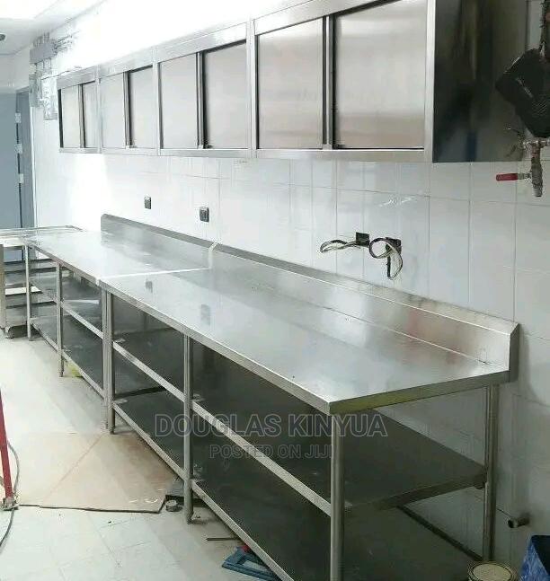 Stainless Steel Countertop Working Table, - main view