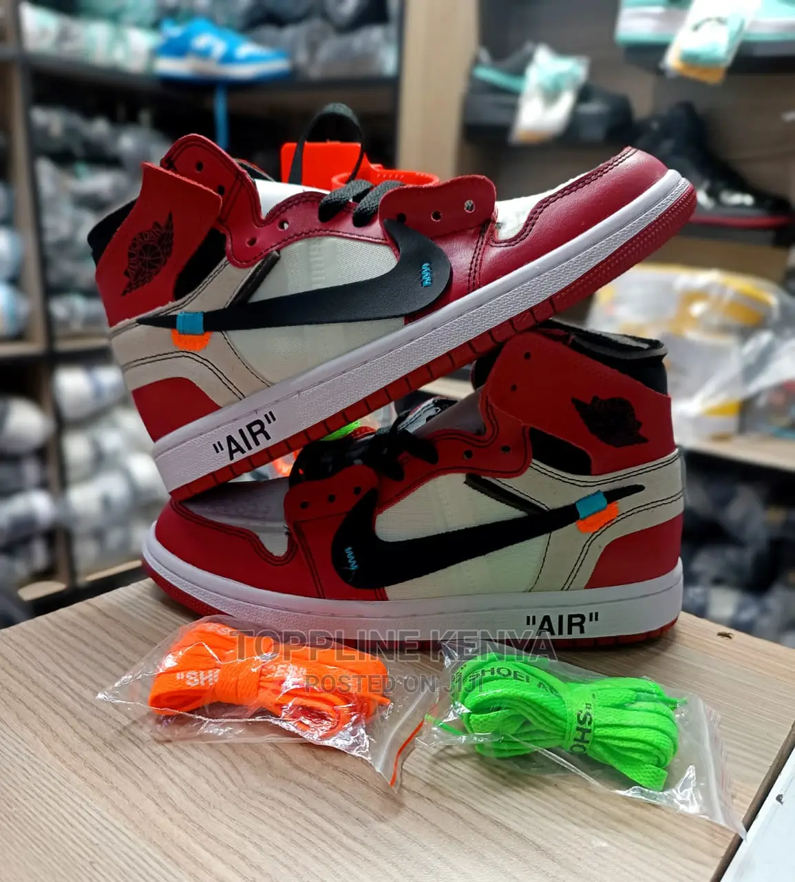 jordans off white red