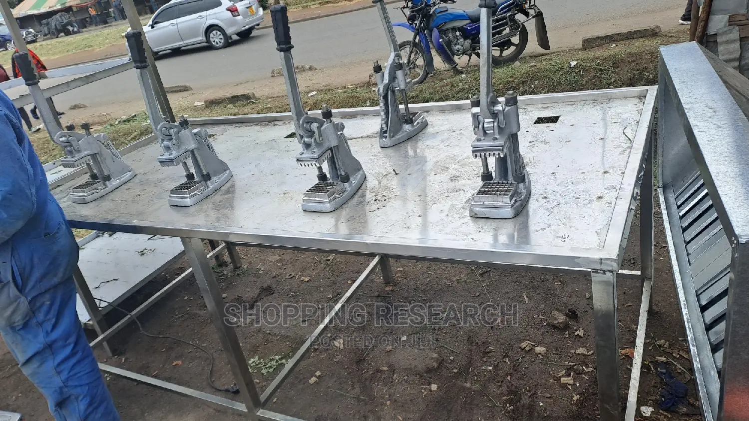 Potato Chips Cutter/Chipper Work-Station Stainless Steel