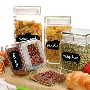 45 Waterproof Jar Stickers/ Pantry Labels With Pen