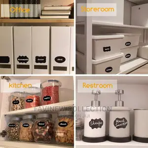 45 Waterproof Jar Stickers/ Pantry Labels With Pen