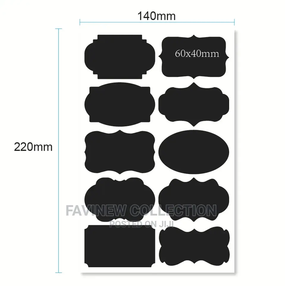 45 Waterproof Jar Stickers/ Pantry Labels With Pen