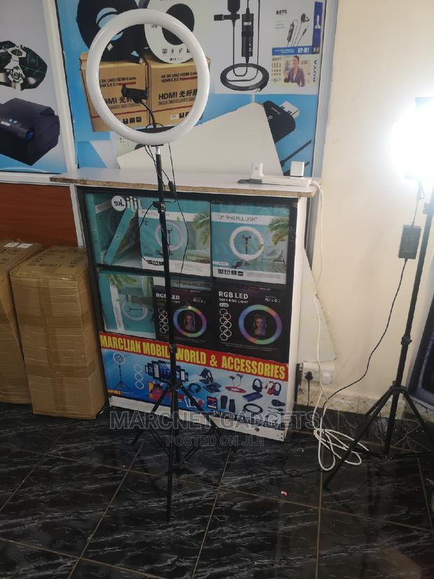 14 Inch 3 Mode Bright Ring Light Phoneholder 2.2M Stand - main view