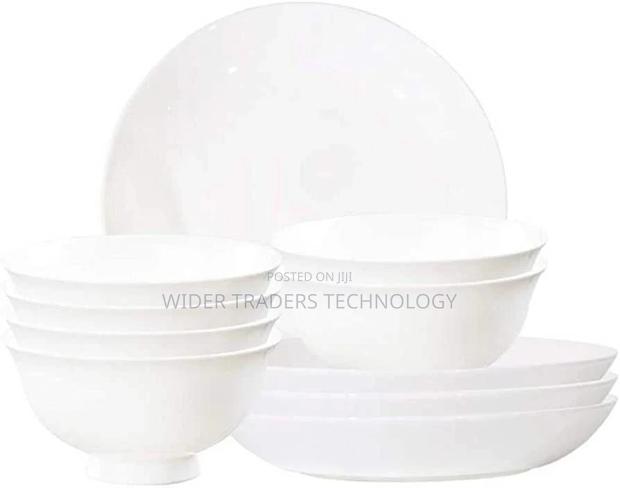 Durable 10pcs Plain White Dinner Set - main view