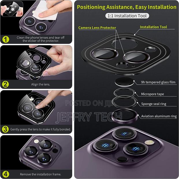 iPhone 14 Pro/iPhone 14 Pro Max Camera Lens Protector,[Nigh - thumbnail 3