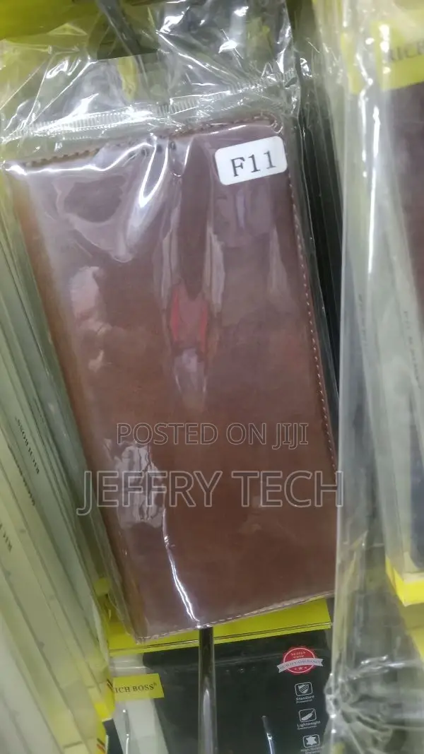 Brown Leather Flip Back Cover Case for Oppo F11