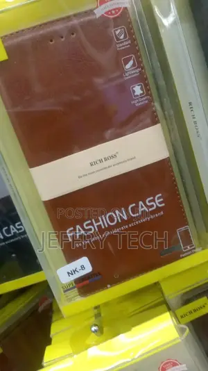 Synthetic Leather Flip Case for Nokia 8 - Black