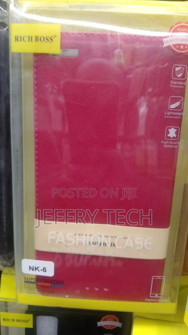 Nokia 6 Slim Flip Wallet Case -Red - main view