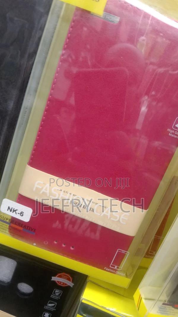 Nokia 6 Slim Flip Wallet Case -Red - thumbnail 2