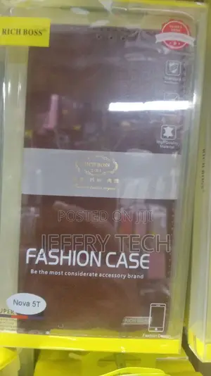 Rich Boss Flip Cover Case for Huawei Nova 5T - Brown