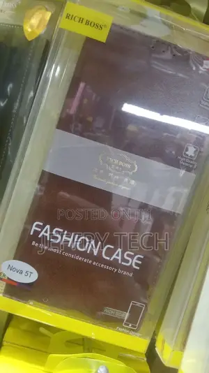 Rich Boss Flip Cover Case for Huawei Nova 5T - Brown