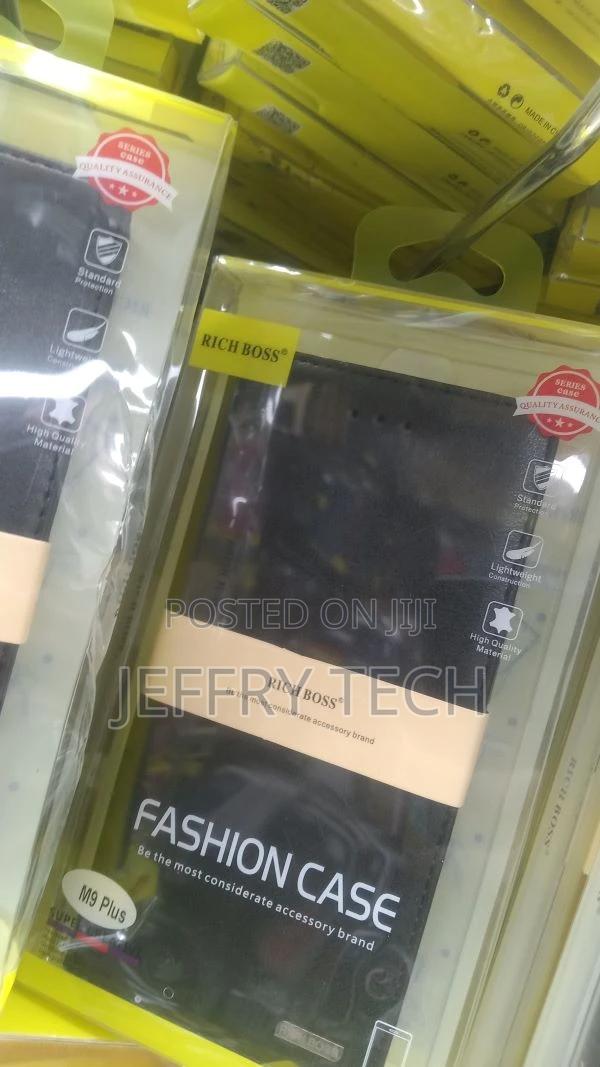 Flip Cover Case for HTC One M9 Plus -Black - thumbnail 4