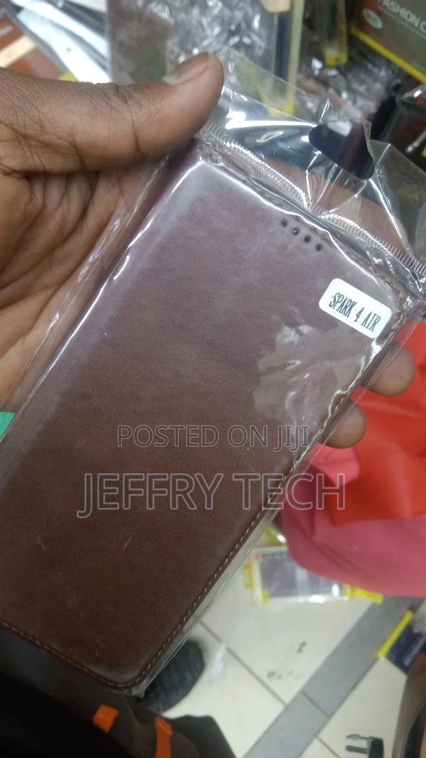 Rich Boss Leather Flip Cover for SPARK 4 AIR - thumbnail 2