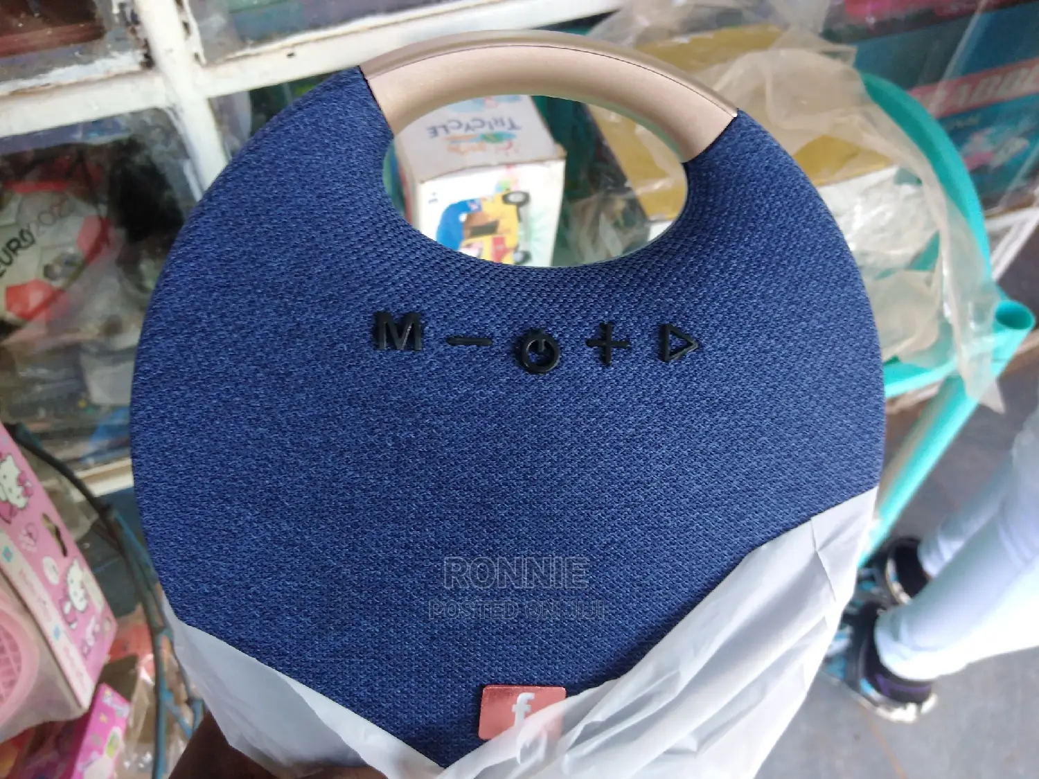Bluetooth Wireless Super Bass Speaker With Handle Dark Blue
