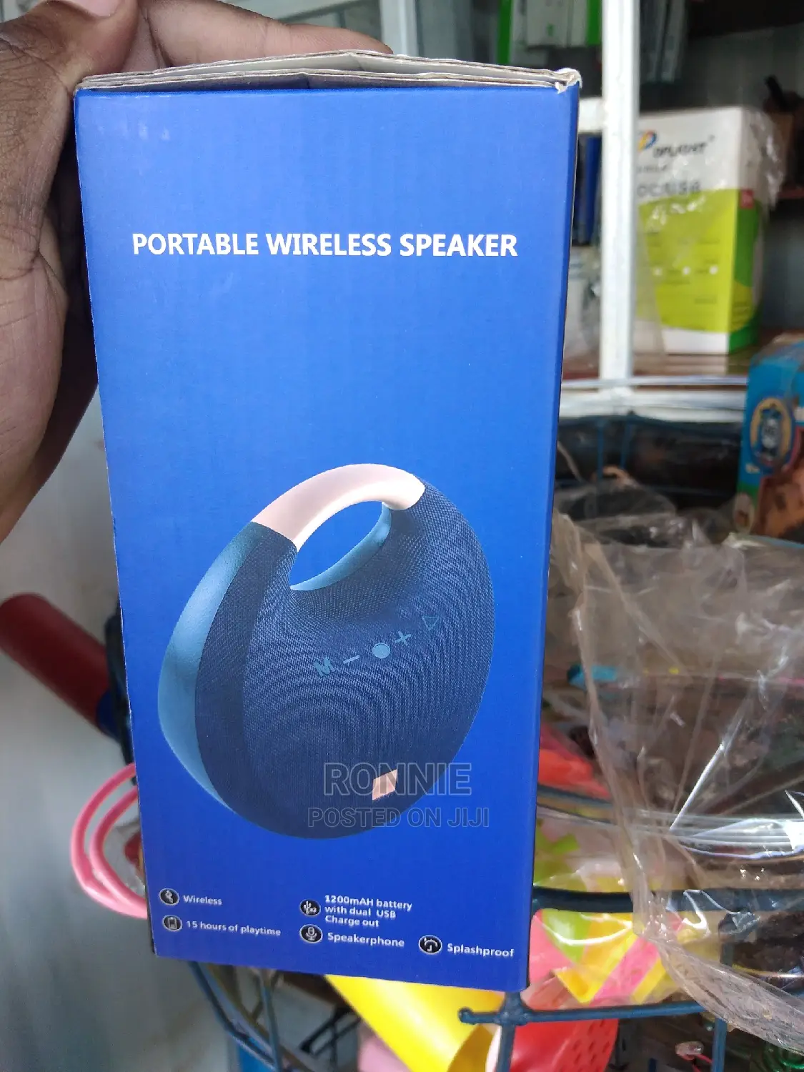 Bluetooth Wireless Super Bass Speaker With Handle Dark Blue