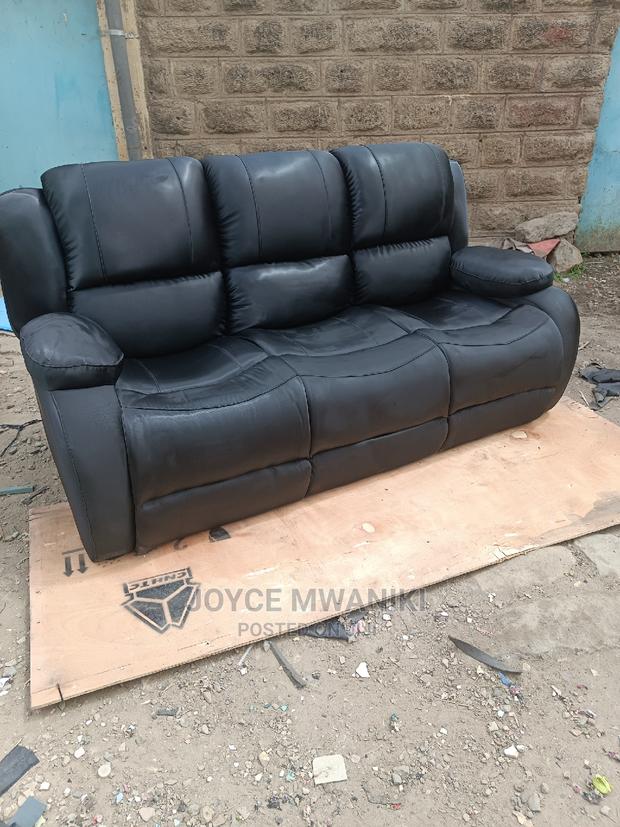 Semi Recliner Sofa 3 Seater Original Leather - main view