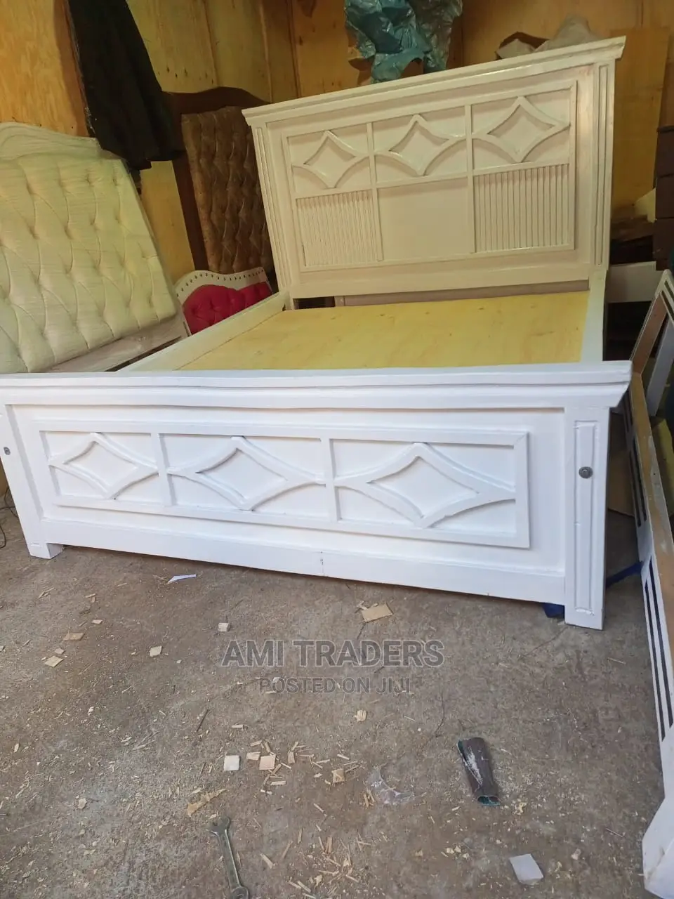 Queen Size White Bed