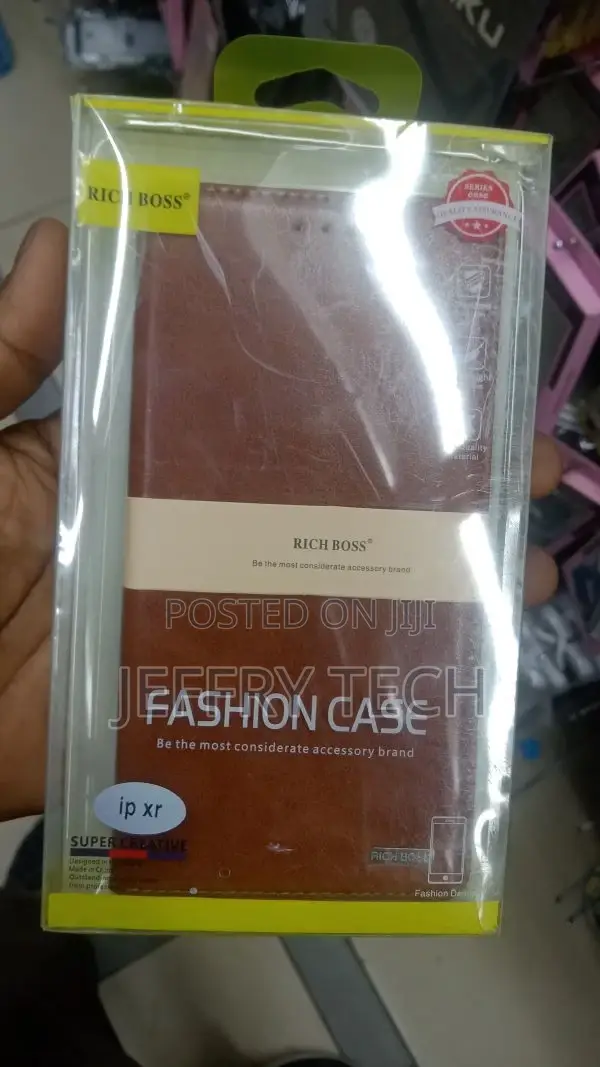 iPhone XR- Rich Boss Pure Leather Case Synthetic Flip Cover