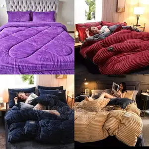 Heavy Warm Velvet Duvet With 1 Bedsheet, 2 Pillowcases