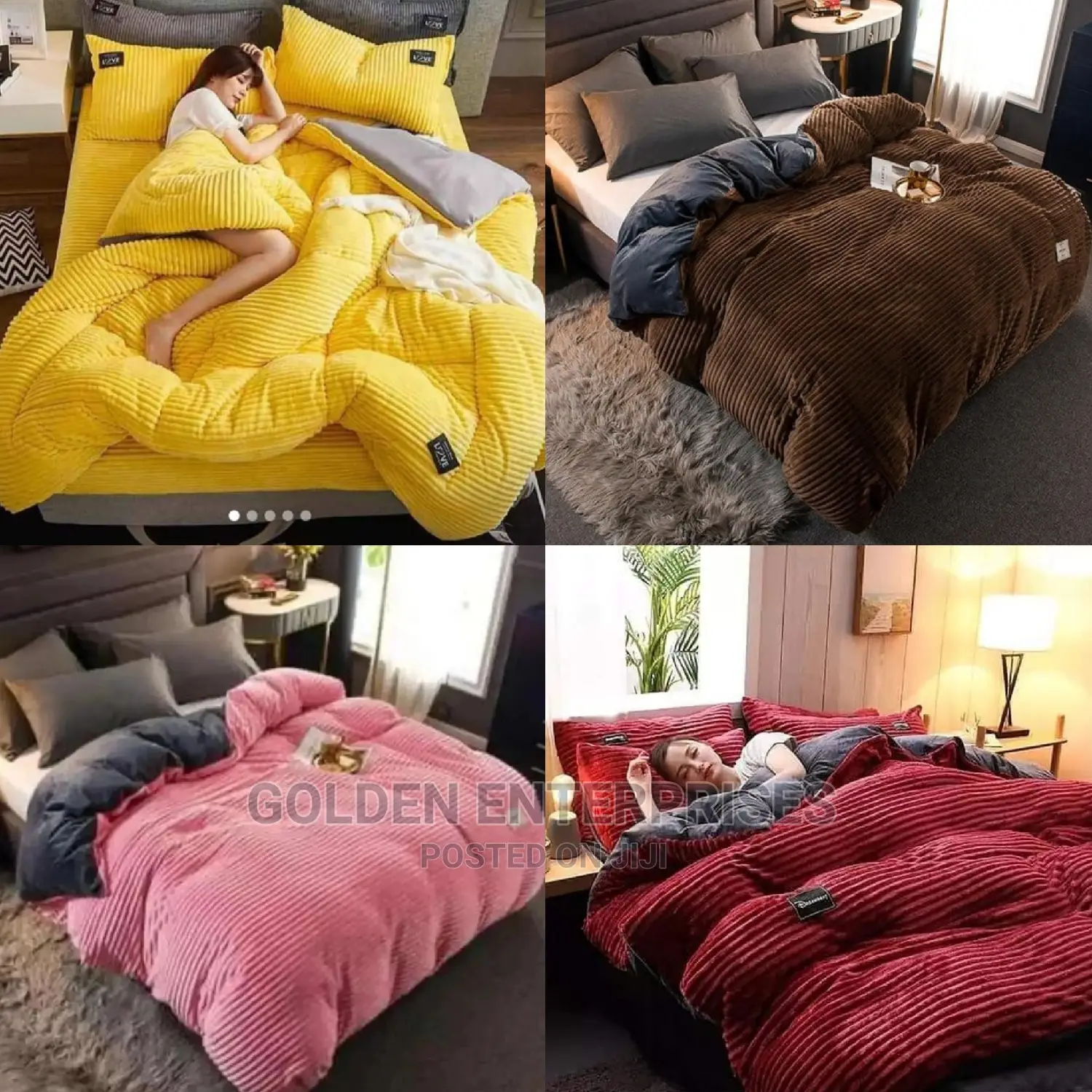 Heavy Warm Velvet Duvet With 1 Besheet and 2 Pillowcases