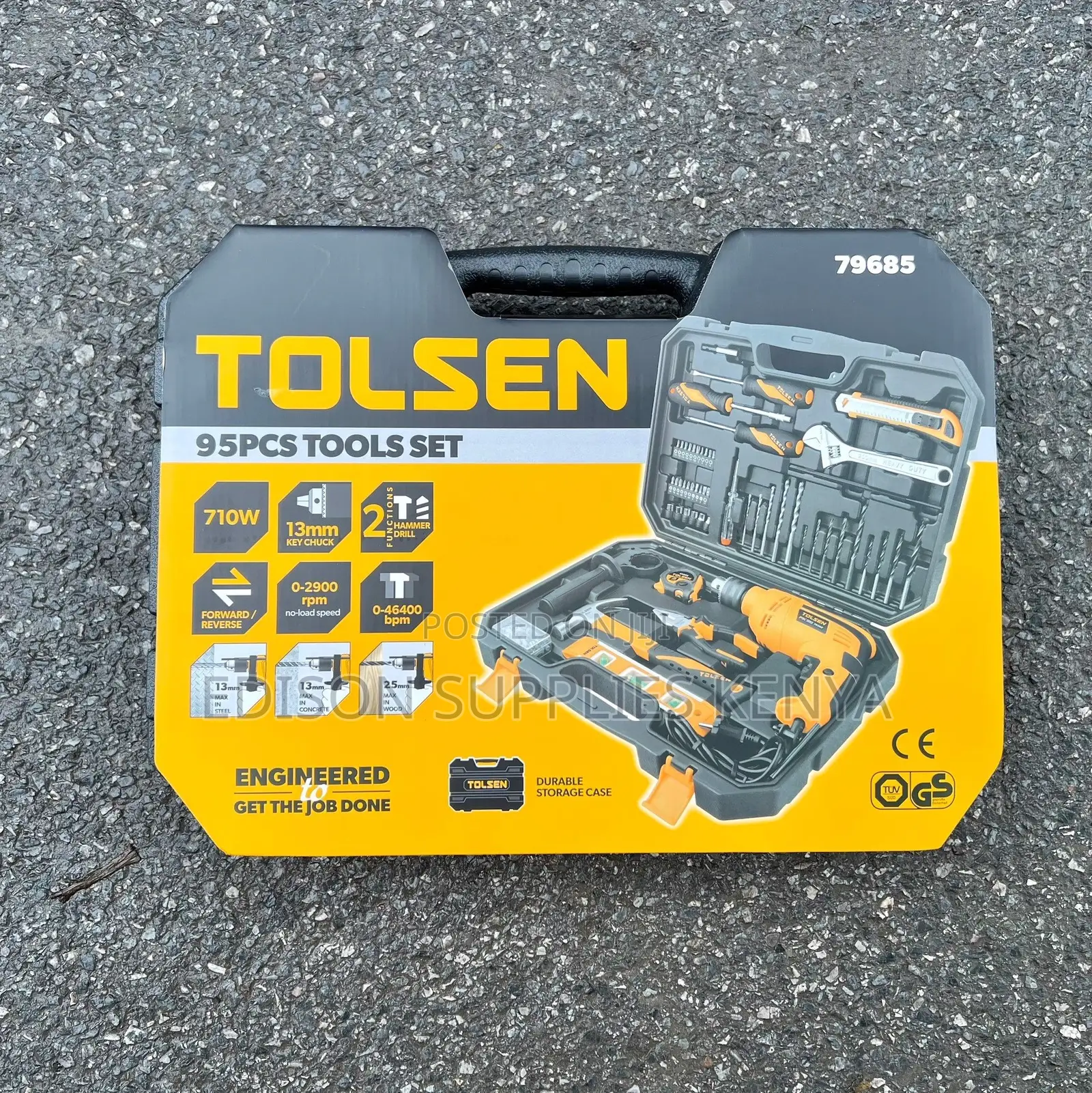 Tolsen 95pcs Tools Set 79685 Electric Drill Tools Kit Complete Box