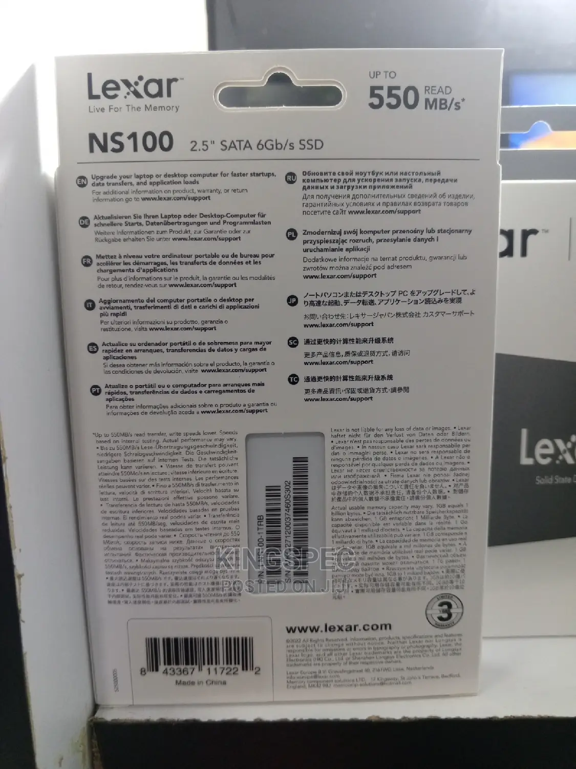 Lexar Ns100 2.5" Sata 6gb/S SSD 1tb