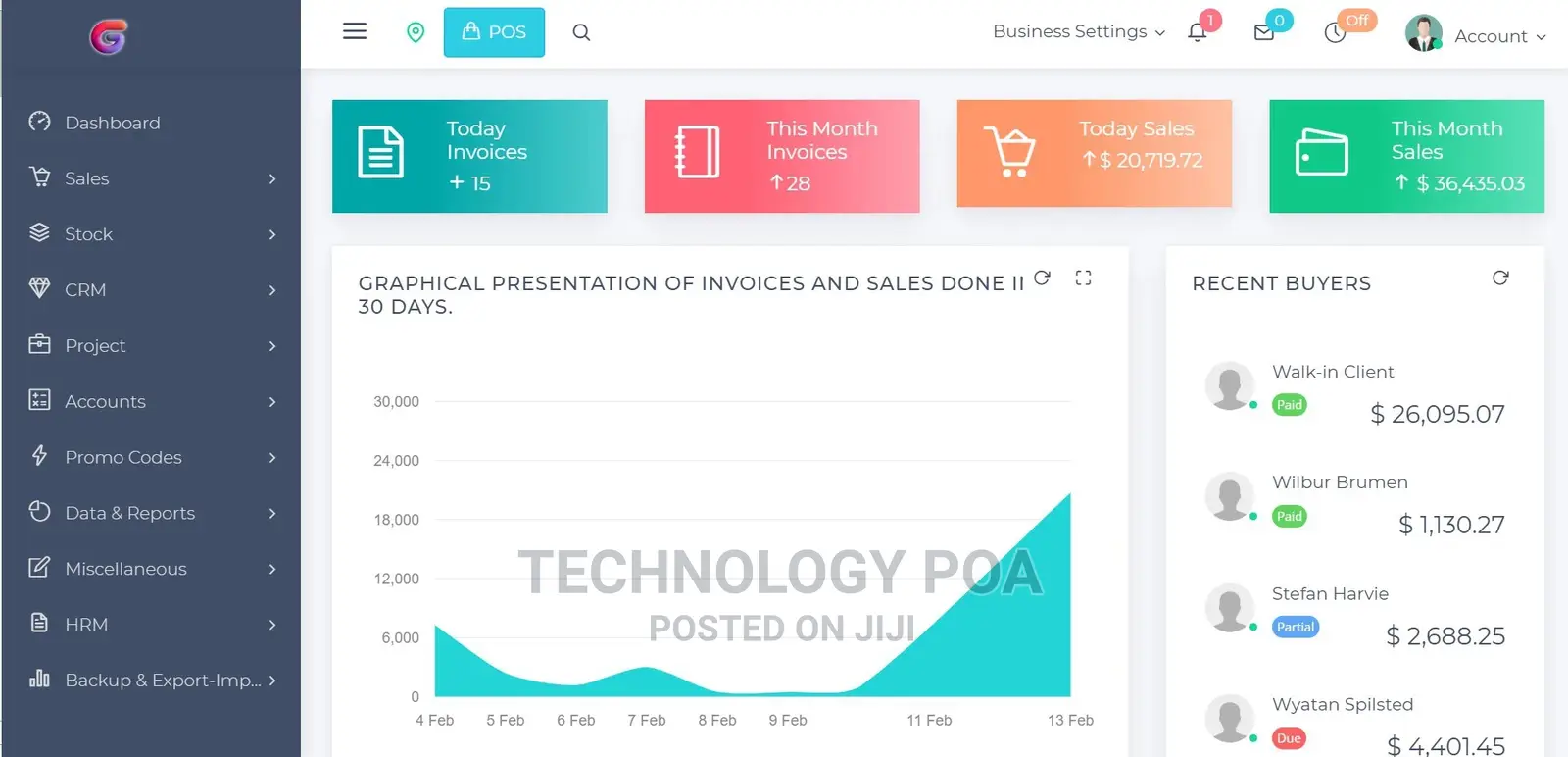 Point Of Sale, Billing And Stock Manager Application