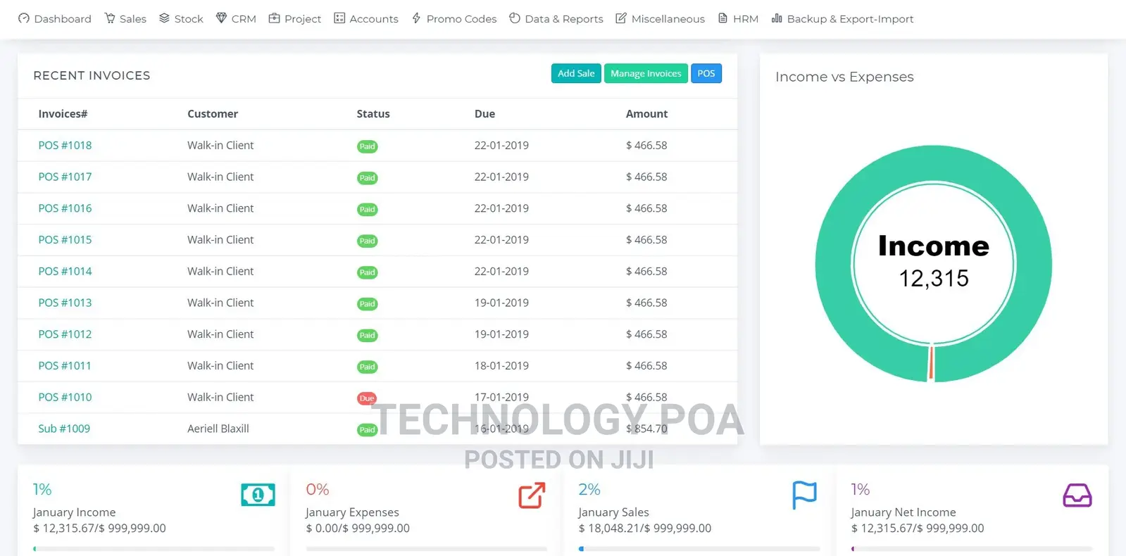 Point Of Sale, Billing And Stock Manager Application