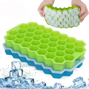 Reusable Honeycomb Silicone Ice Cube Mould With Lid