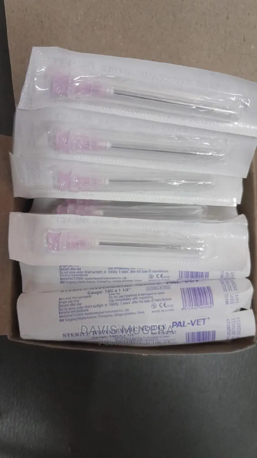 Sterile Hypodermic Needles for Single Use 18G, 21G, 23G Pack in Nairobi