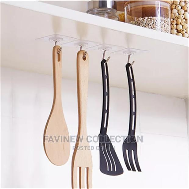 10pcs Transparent Strong Self Adhesive Hooks - thumbnail 4
