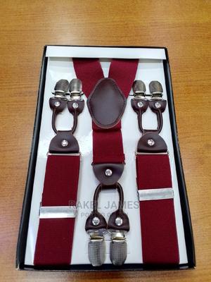 Maroon Double Clip Suspender - thumbnail 2