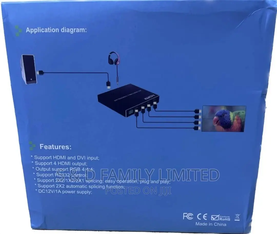 Video Wall Controller HDMI DVI 2×2 Video Processor