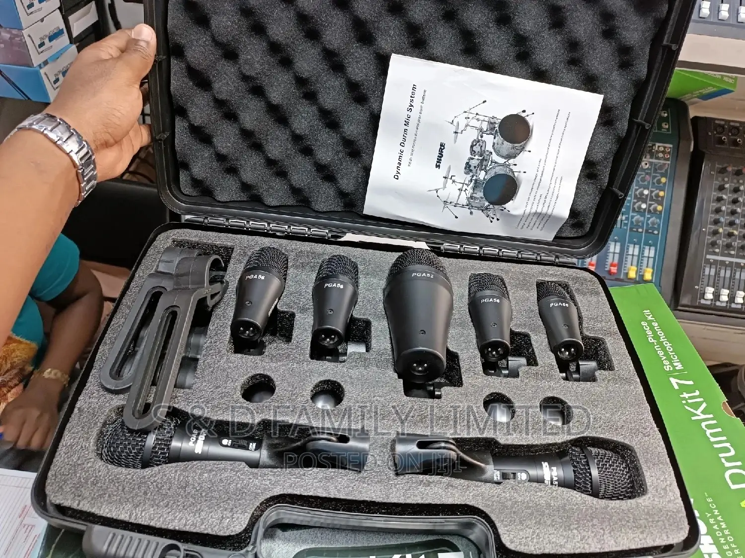 Shure 7 Pieces Drumset Microphone Pga Drumkit 7