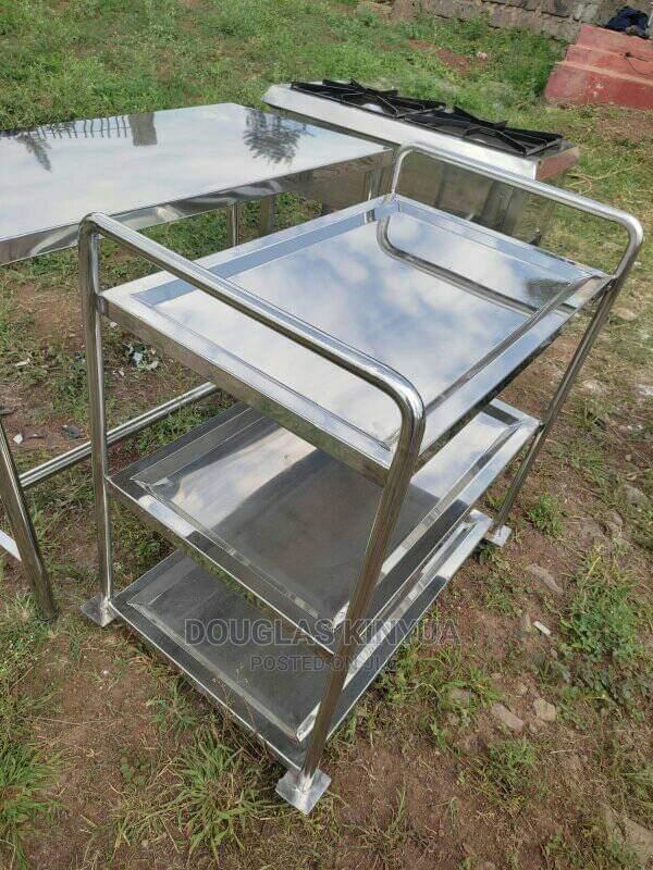 Food Trolley, Stainless Steel. - main view