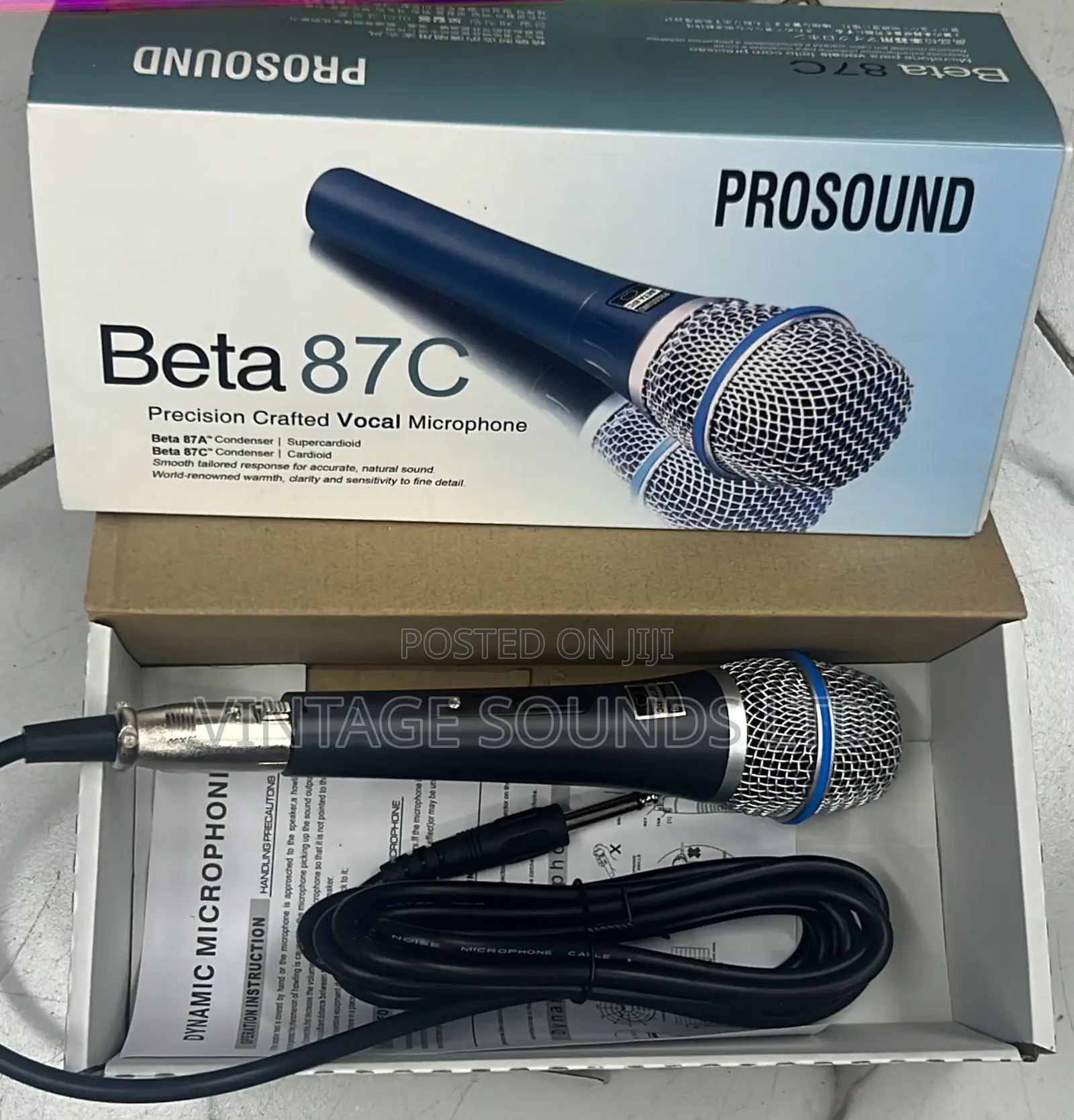 Pro Sound Beta 87c Vocal Dynamic Wired Microphone