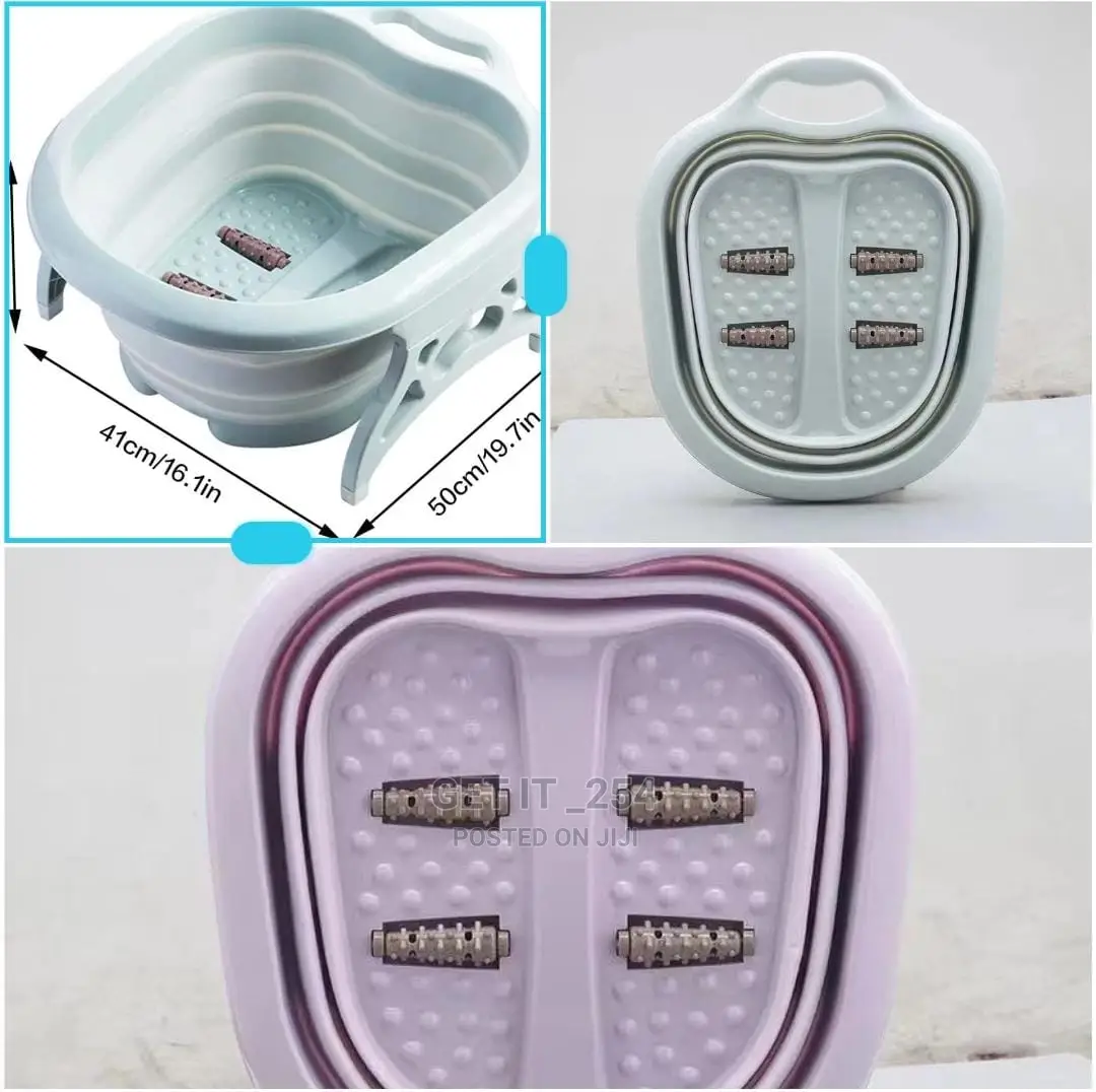 Collapsible Foot Spa Bath Tub With Massaging Rollers