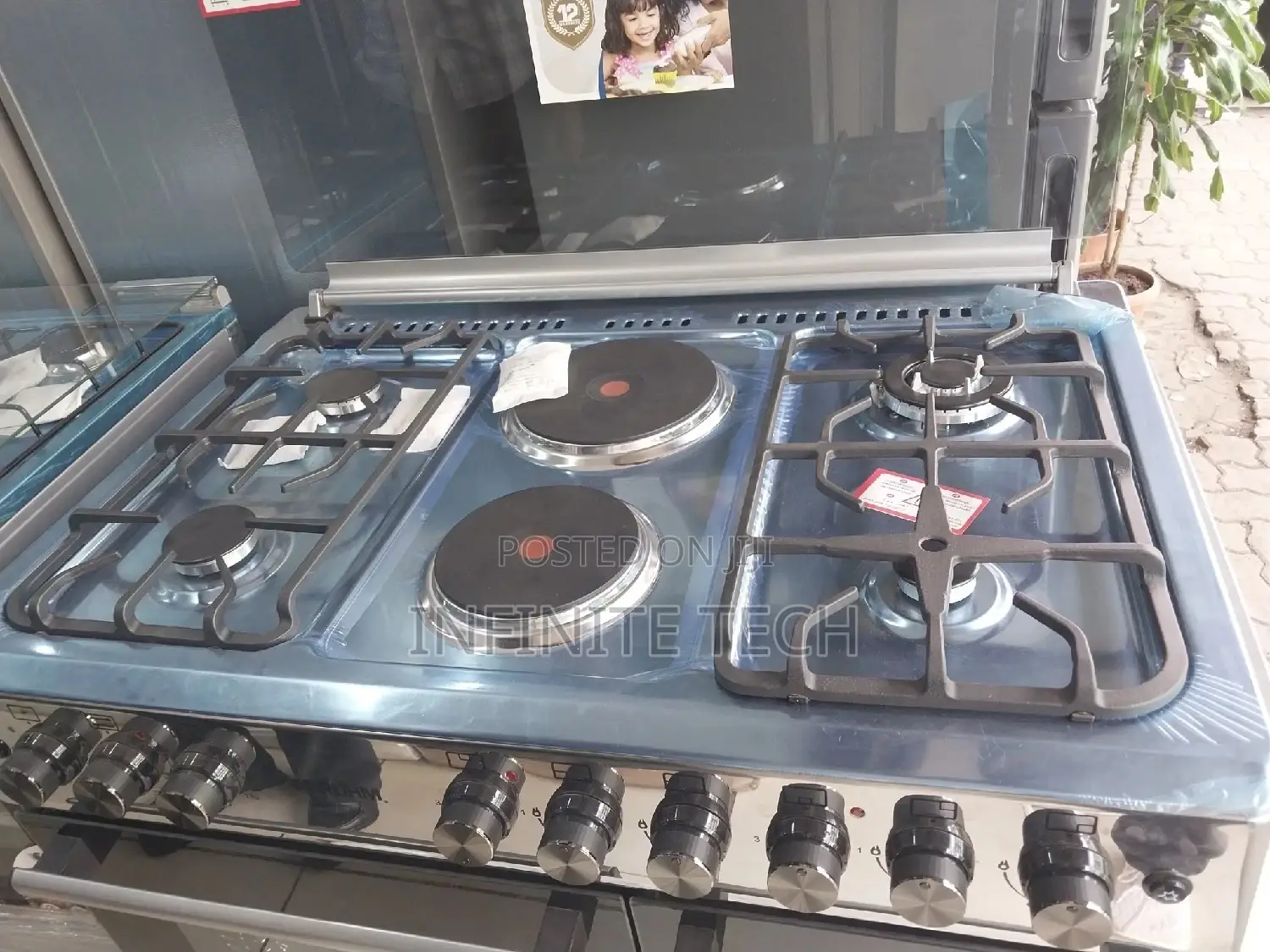 Bruhm Cooker 4gas + 2 Electric [ Electric Oven)