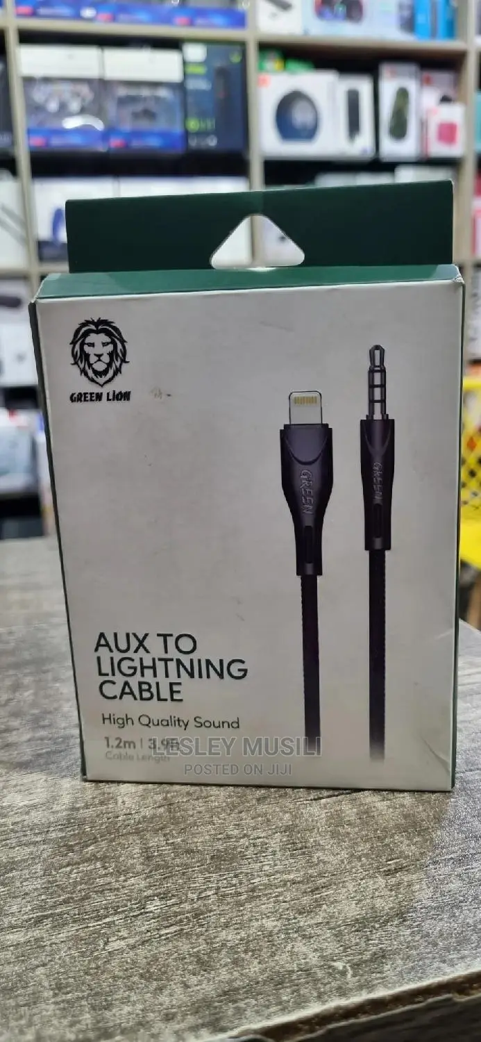 Green Lion Type AUX to Lightning Cable